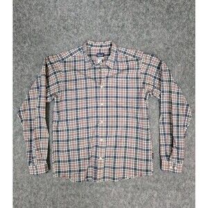 Patagonia Fezzman Performance Shirt Mens Sz M Plaid Hiking Organic Cotton Blend